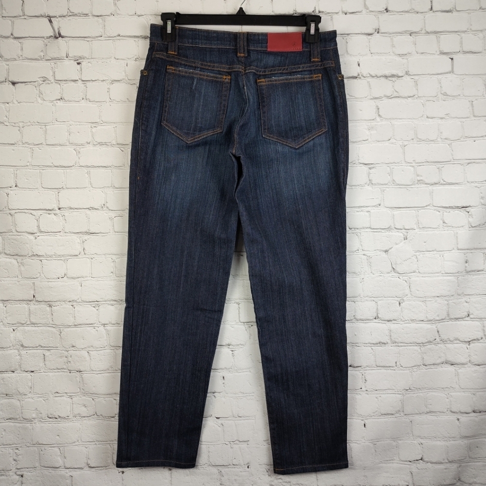 Barbara Lesser Fibers Denim Blue Jeans 8 Made USA 